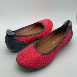 Bernie Mev Hazel Woven Coral Flats